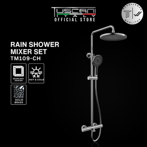 TUSCANI Rain Shower Mixer Set TM109 – CH / GM / MG