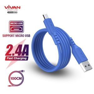 Vivan VSM100 Kabel Data Cable Micro USB 2.4A Quick Charge Android