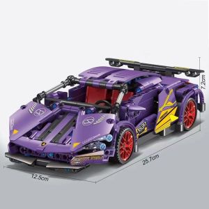 COD Mainan Blok Bangunan Rakitan Mobil Bahan ABS/Model Blok Bangunan Mobil Sport Pullback Mainan Anak Laki-laki Rakitan Mobil