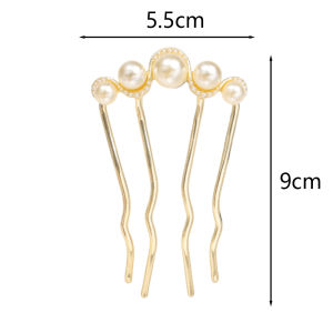 【Lâu đài cổ tích】lược kẹp tóc tóc giả ngọc trai hình chữ U đơn giản mới cho nữ búi tóc cài tóc ghế tạo tác bện kẹp tóc