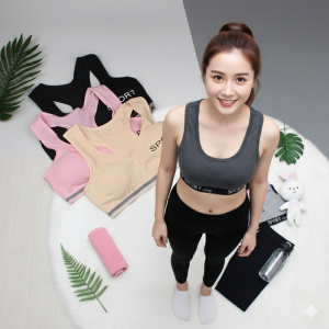 Bra Sport Remaja Usia 12-16 Tahun Perempuan Tanggung Dewasa Bra Latihan Anak Usia Sekolah Bra Senam Crop Top Cewek