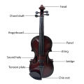 Simulated Violin Music Practice Violin for Beginners Violin Kit Musical Instrument Exquisite Workmanship Performance Props Gifts Adjustable Strings. 