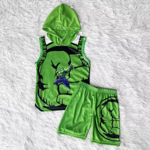 Kids jersey terno top with hood Marvel for boys 2-7yrsold