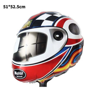 Balon Karakter Jumbo Kendaraan Motor Racing Roda Ban Helm Dekorasi Ulang Tahun Anak