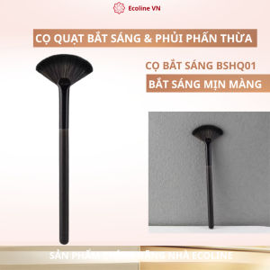 Cọ bắt sáng hình quạt lông cọ siêu mềm mịn giúp làm sáng và phủi bụi phấn  BSHQ01