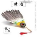 Quạt Khổng Minh , Gia Cát Lượng bằng lông vũ 46cm x 30cm hóa trang cosplay vui nhộn. 