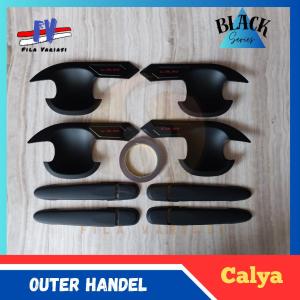 Cover Handle Outer Pegangan Pintu Mobil Toyota Calya 2016 2024 Hitam Doff
