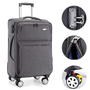 คุณภาพสูงกระเป๋าผ้านิ่มสำหรับผู้ชาย20 "22" 24 "26" 28 "32นิ้ว Kopor Perjalanan ขนาดใหญ่พร้อมกระเป๋าเดินทางแบบลากล้อรถเข็นกระเป๋าเดินทางสำหรับ Gratis Ongkir สุภาพสตรี