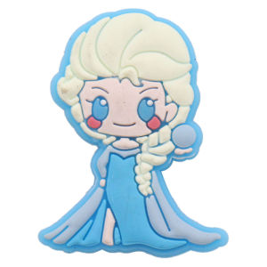 1PCS Cartoon Princess Elsa  Anna Croc Shoe Charms DIY Jibz PVC Sandals Accessories Decorate Wristband Buckle For Boys Girls Women Party Lovely Gifts