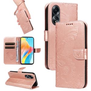 For OPPO A60 A18 A17 A17K A16 A15 A15S A38 A54 A55 A57 A58 A74 A76 A77 A77S A78 A79 A94 A95 A96 A98 5G Swallowtail Butterfly Phone Case Magnetic Leather Wallet Card Slot Flip Case Casing