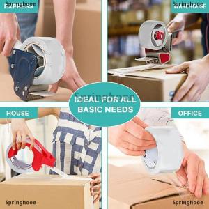 [COD] Springhooe 1 Set Transparent Tape Cutter Heavy Duty Packaging Tape With Dispenser For Shipping Clear Packing And Moving Supplies