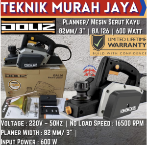 BISA COD DOLIZ BA126 BA 126 Mesin Serut Kayu Ketam Planer 82 mm 3 inch Termurah Paling Murah Promo Diskon TeknikMurahJaya Teknik Murah Jaya Semarang