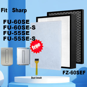 For Sharp air purifier FU-60SE FU-60SE-S FU-55SE FU-55SE-S FZ-60SEF Replacement HEPA filter and activated carbon deodorizing filterFast shipping