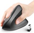 [CLEARANCE] iClever WM-101 101 Ergonomic Vertical Wireless Mouse Black with 6 Buttons Adjustable DPI 49ft Bluetooth Transmission Whisper-quiet Click | JG Superstore. 