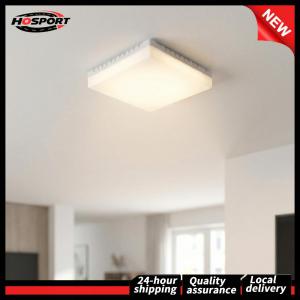 Square Bathroom Light 60W LED Light Bulb 6500K E27 Base Square Ceiling Lamp for Living Room Bathroom Bedroom Kitchen Hallway