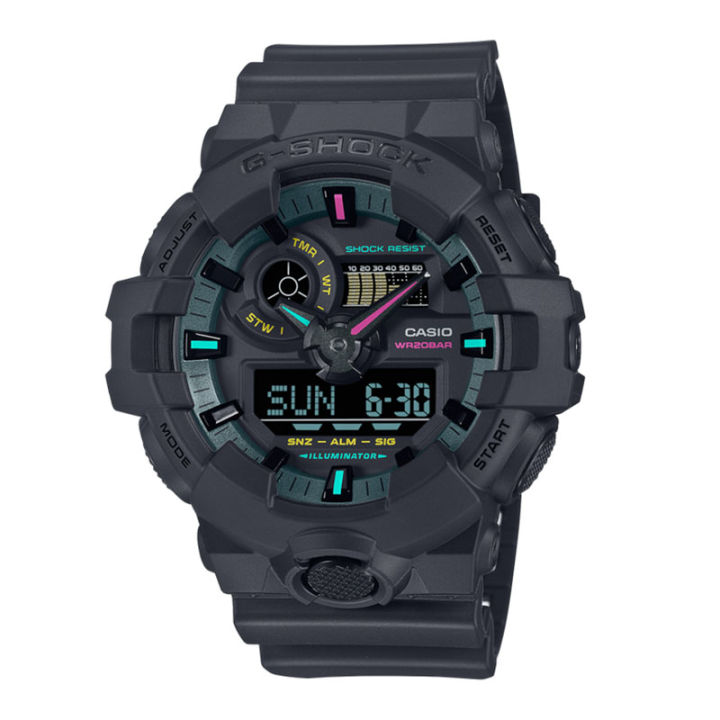 CASIO ORIGINAL - CASIO G-SHOCK GA-700MF-1ADR - MEN NG - RESIN - Hitam - Jam dunia JD18 # Jam Tangan Pria Jam Pria Jam Tangan Anti Air G SHOCK GSHOCK + CASIO GA-700MF-1A GA 700MF 1A GA-700MF 700MF GA700 GA-700 GA700MF $  S003
