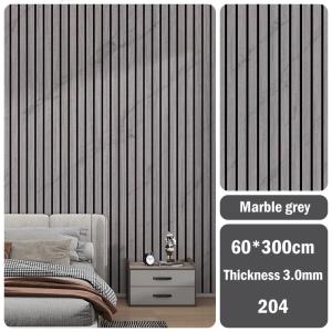 3D Wood Grid Wallpaper Design Wall Decor PVC Waterproof Wall Panel for Living Room & Kitchen Self-Adhesive Sticker 60cmx300cm