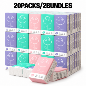 【Lucky Home】 【10 Packs/Bundle】植护Botare 3-Ply Pocket Tissues / 7 Tissues Per Pack / Mini Travel Facial Tissue
