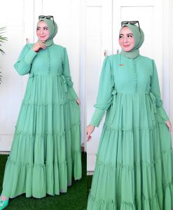 felisa maxi ceruty bebydoll /gamis terbaru
