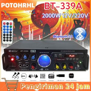 Bluetooth EQ Audio Amplifier Kerndy AV-339A Karaoke Home Theater 2000W FM Radio 2 Channel HiFi Stereo APE Karaoke