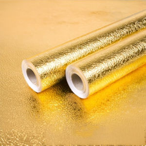 Thickened Waterproof Self-Adhesive Aluminium Foil Paper Waterproof Oil-Proof Heat Resistance Wall Stickers for Kitchen