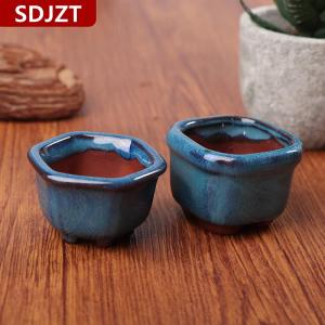 [COD] SDJZT กระถางต้นไม้ขนาดเล็กกระถางดอกไม้มีรูสำหรับสวนสไตล์จีนกระถางปลูกต้นไม้งานฝีมือทรายสีม่วงสำหรับตกแต่งบ้าน
