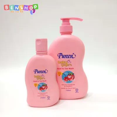 Tắm gội toàn thân Pureen tinh chất sữa chua chai 750ml - Hương Anh Đào Cherry và Nho Đen