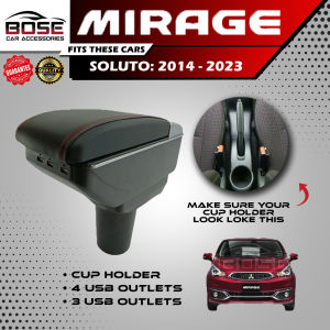 Car Armrest Mitsubishi Mirage G4 and Hatchback 2014 2015 2016 2017 2018 2019 2020 2021 2022 2023 2024 2025 Model Elegant Ergonomic Design Premium Quality Double Layer Console Box Arm Rest for Car Car Accessories Accessory EP