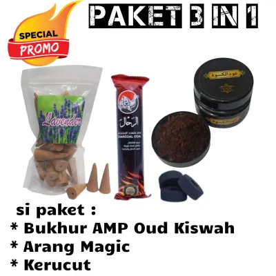 Paket Bukhur Arang Magic dan Kerucut Pengharum Ruangan