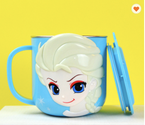 3D design Cartoon Character Stainless Steel  Milk / Water Cup with Lid 270ml