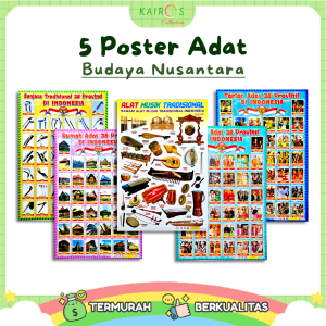 Paket 5 Poster Edukasi Belajar Kebudayaan Adat Nusantara