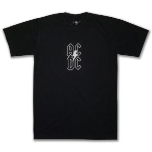 Kaos Band AC/DC Logo & T-Shirt Rock Legend Dewasa Pria Wanita