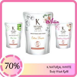 K NATURAL WHITE Body Wash Refill | Sabun Mandi Cair Liquid Body Soap