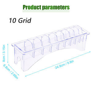 10 Grid Kotak Penyimpanan Sisir Pemotong Batas Universal Hair Clipper Limit Guide Comb Storage Box Alat Penata Rambut Salon Potong Rambut
