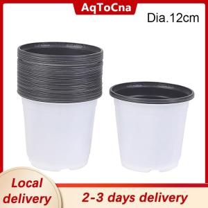 [COD] AqToCna Ship within 24 hours 10Pcs Plastic Flowerpot Cultivation For Succulent Plant Small Flowerpot Simple Planting Seedling Pot Thickened Nursery Pots