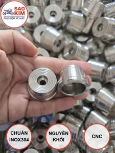 GÙ TAY LÁI INOX304 AB/VISION (TẶNG LG5) CNC-Chuẩn INOX304 lắp xe AB 2017 đến 2026 Vision từ 2022 về sau Vario160
