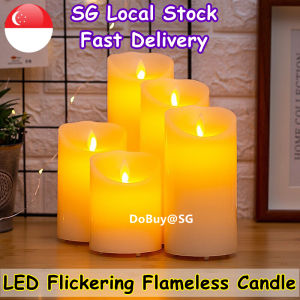 🔥SG LOCAL STOCK🔥Various Sizes Flickering Creative LED Candle Light Flameless Tea Light proposal Valentine’s Day Home Wedding Birthday Anniversary Party Decor Christmas Halloween New Year celebration Battery already included