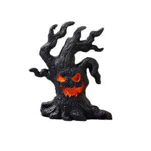 JIANZ Handmade Simulation Tree Spirit Ornaments DIY Resin Crafts Ghost Stake Ornaments Scary Cartoon Tree Spirit Miniatures Garden
