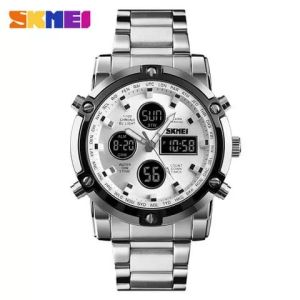 PENGIRIMAN INSTANT / Jam tangan pria skmei 1389 original rantai double time waterresist