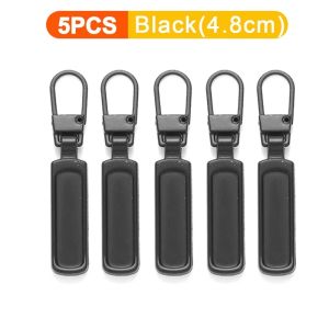 5Pcs Detachable Zipper Puller Metal Zipper Slider Instant Zipper Repair Buckle Universal Replacement for Luggage Purse Bags Clothes Zipper Head