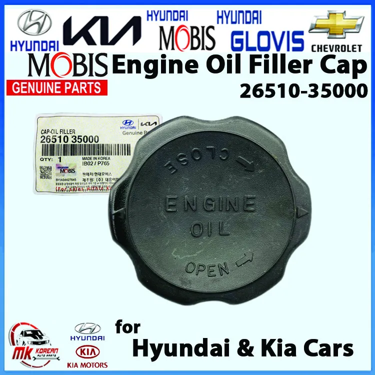 thumbnail image 2 of Genuine Hyundai Kia Oil Filler Cap – 26510-35000 – Fits 1986-2006 Models – Direct Replacement, Korea Made 2 of 4