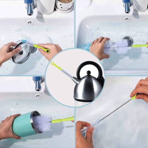 5 cái tay cầm dài bàn chải làm sạch bộ cho hẹp-miệng bình cho bé ống rửa bình nước thể thao ống thủy tinh sạch nhà bếp hộ gia đình công cụ làm sạch