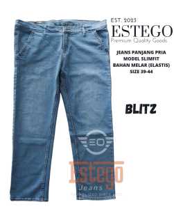 Celana Jeans Pria Bahan Stretch Melar Size 39 Sampai 44 SLIMFIT PREMIUM - Jeansg Pria Jumbo BIG SIZE