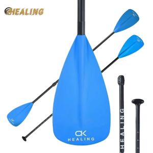 BlueTough-Adjustable Kayak Paddle 3 Piece Compact Paddle Inflatable SUP Three-Hole Button Rotatable Angle