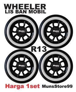 Lis Ban Mobil White Wall Ban Mobil Velg Ring 13 -15 Putih Polos WHEELER Premium Original