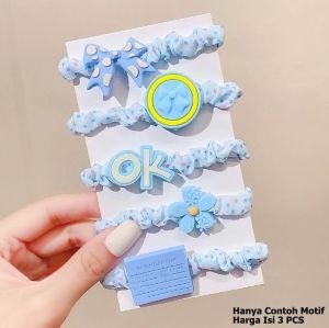 (3 PCS) Ikat Rambut OK! / Kuncir Scrunchie Anak Perempuan Kunciran Rambut Lucu Aksesories Korea Style Alinkidos