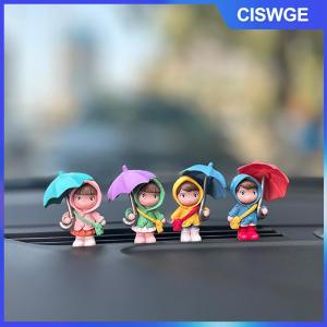CISWGE Dễ thương ô vài xe trang trí nội thất hành động con số tự động Gương Chiếu Hậu Bảng điều khiển đồ trang trí cho phụ kiện xe hơi
