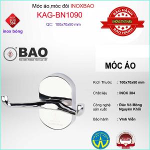 [HCM]Móc đôi Inox Bảo KAG-BN1090 móc 2 treo đồ nhà tắm SUS304 đế đúc thiết kế tuyệt đẹp sang trọng tinh tế đến từng chi tiết