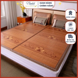 🔴GIÁ SỐC🔴 Chiếu Tăm Tre Tây Bắc Chiếu Trúc Vân Gỗ 3D Loại 1 Nằm Thoáng Mát Bền Đẹp_Nemtot Bedding