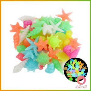 AW หินเรืองแสง รูปหอยสังข์ ตกแต่งสวน หรือตู้ปลา ขนาดหิน 2-3cm luminous stone